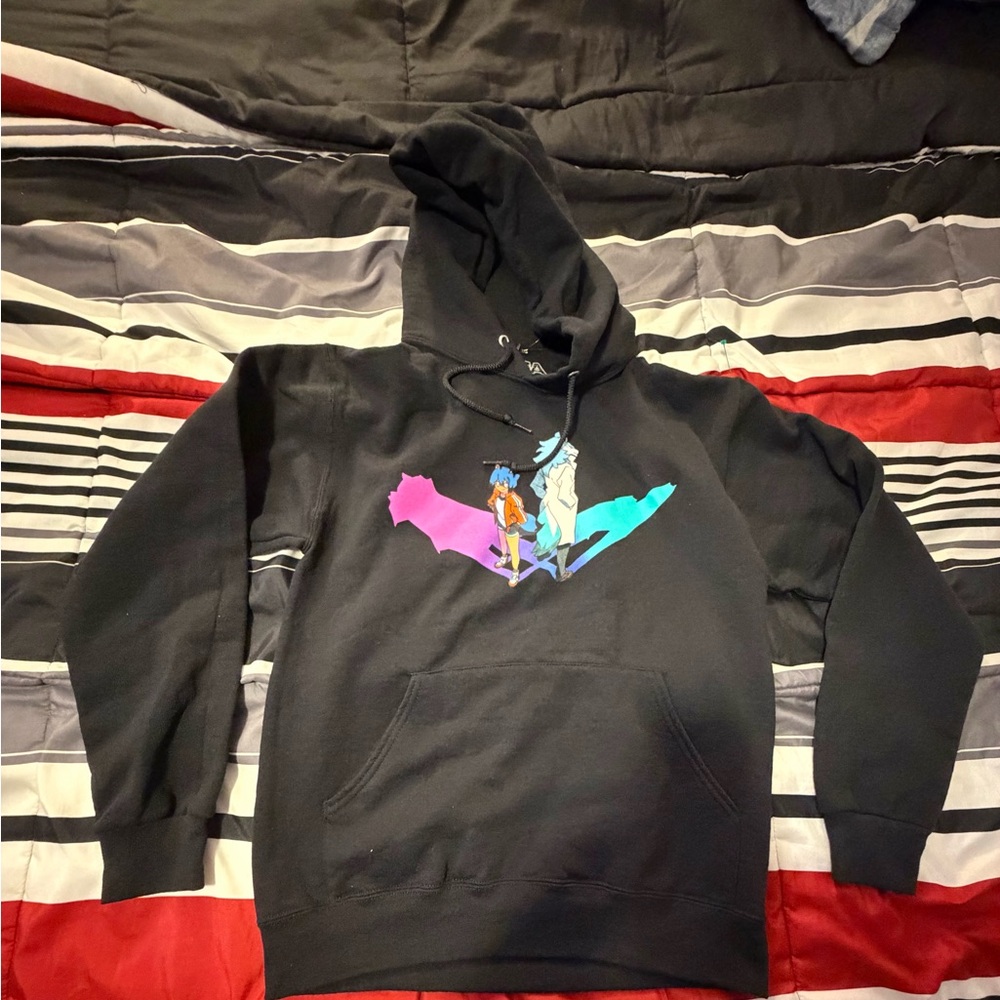BNA Black Pullover Hoodie with Colorful Graphic